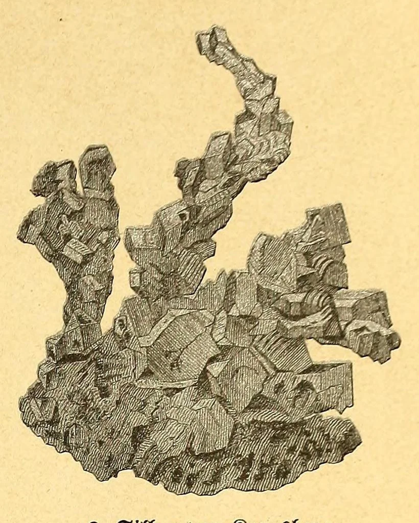 An illustration from Illustrierte Mineralogie, 1888, leaf 97