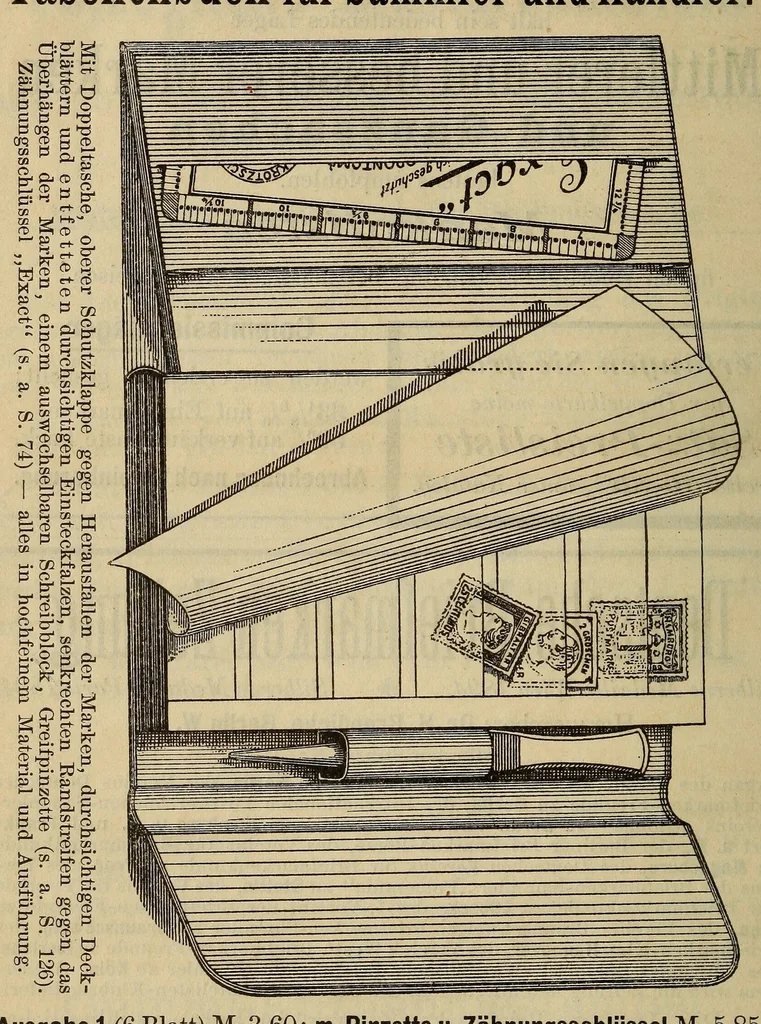 An illustration from Illustrierter ausführlicher katalog über deutsche postfreimarken, 1896, leaf 164