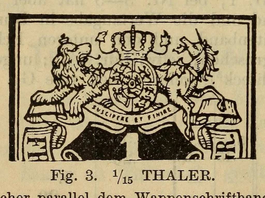 An illustration from Illustrierter ausführlicher katalog über deutsche postfreimarken, 1896, leaf 78