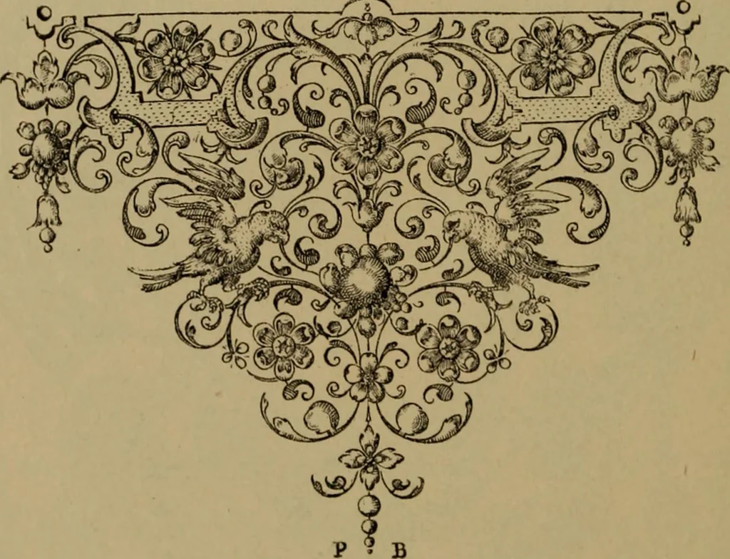 An illustration from Illustrirter Katalog der Ornamentstichsammlung des K. K. Österreich. Museums für Kunst und Industrie; Erwerbungen seit dem Jahre 1871, 1889, leaf 131
