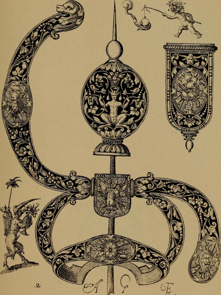 An illustration from Illustrirter Katalog der Ornamentstichsammlung des K. K. Österreich. Museums für Kunst und Industrie; Erwerbungen seit dem Jahre 1871, 1889, leaf 190