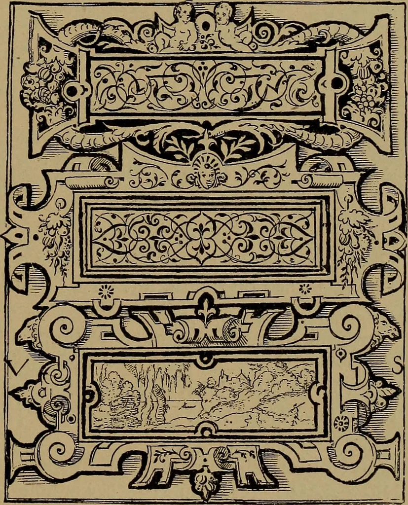 An illustration from Illustrirter Katalog der Ornamentstichsammlung des K. K. Österreich. Museums für Kunst und Industrie; Erwerbungen seit dem Jahre 1871, 1889, leaf 198