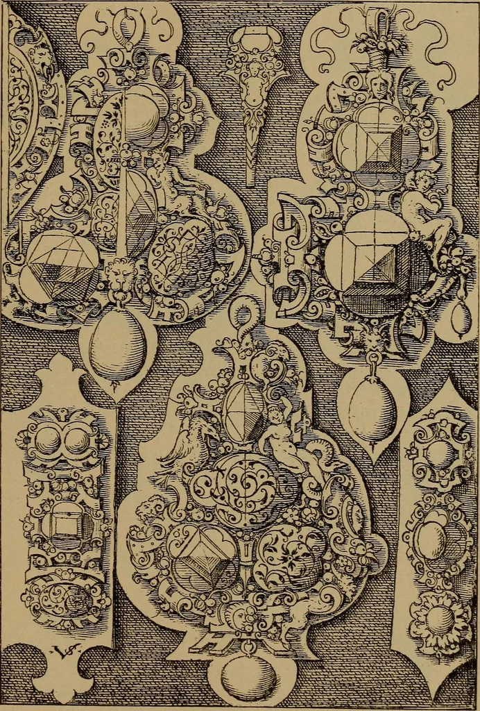 An illustration from Illustrirter Katalog der Ornamentstichsammlung des K. K. Österreich. Museums für Kunst und Industrie; Erwerbungen seit dem Jahre 1871, 1889, leaf 200