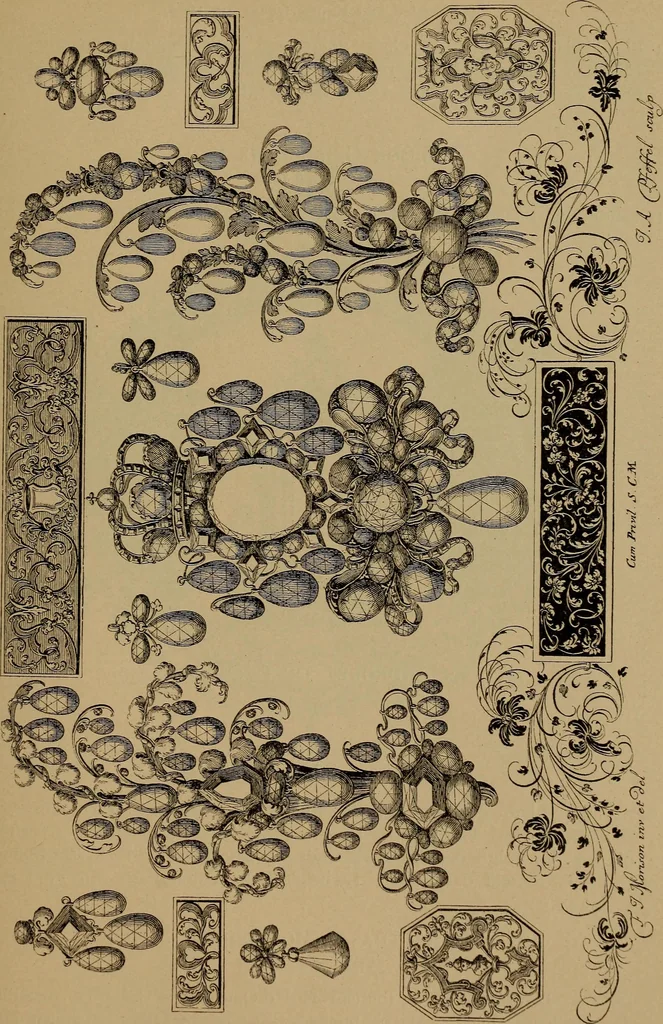 An illustration from Illustrirter Katalog der Ornamentstichsammlung des K. K. Österreich. Museums für Kunst und Industrie; Erwerbungen seit dem Jahre 1871, 1889, leaf 206