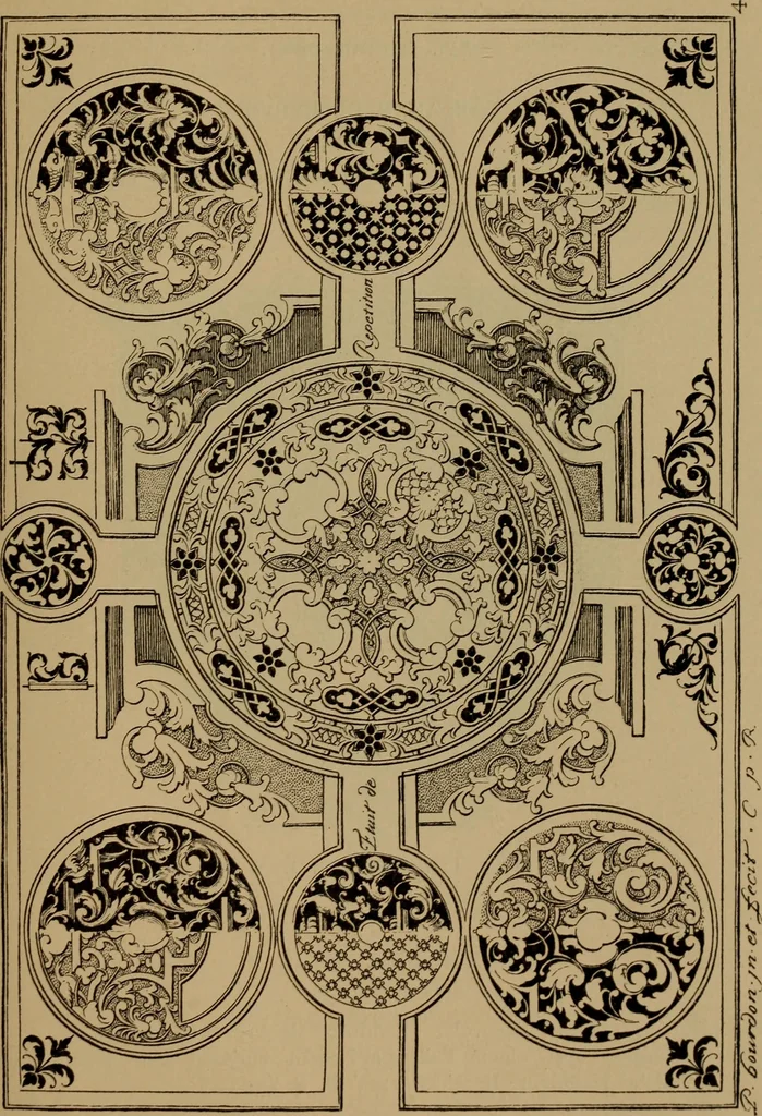An illustration from Illustrirter Katalog der Ornamentstichsammlung des K. K. Österreich. Museums für Kunst und Industrie; Erwerbungen seit dem Jahre 1871, 1889, leaf 210