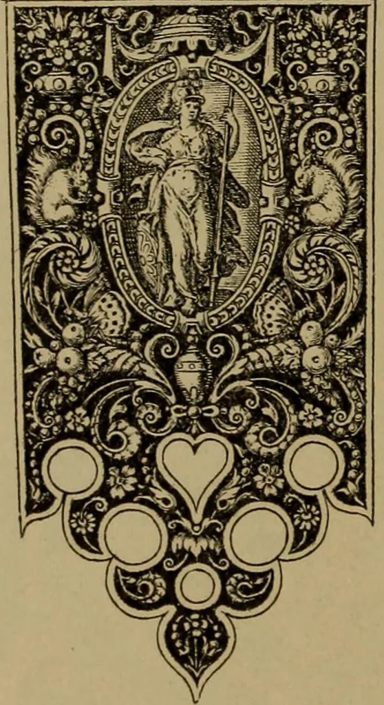 An illustration from Illustrirter Katalog der Ornamentstichsammlung des K. K. Österreich. Museums für Kunst und Industrie; Erwerbungen seit dem Jahre 1871, 1889, leaf 211