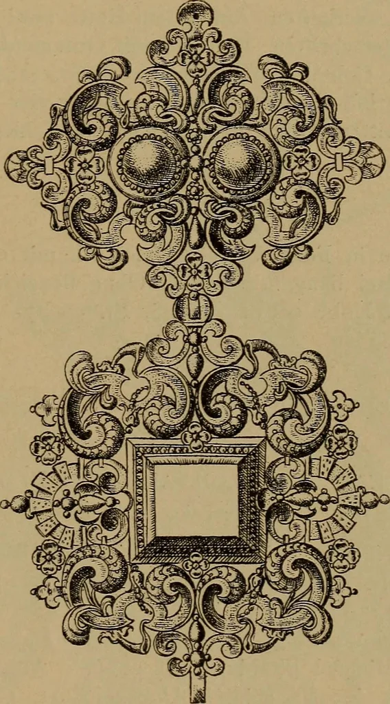 An illustration from Illustrirter Katalog der Ornamentstichsammlung des K. K. Österreich. Museums für Kunst und Industrie; Erwerbungen seit dem Jahre 1871, 1889, leaf 212