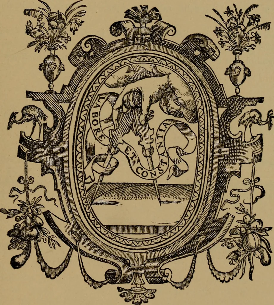 An illustration from Illustrirter Katalog der Ornamentstichsammlung des K. K. Österreich. Museums für Kunst und Industrie; Erwerbungen seit dem Jahre 1871, 1889, leaf 240
