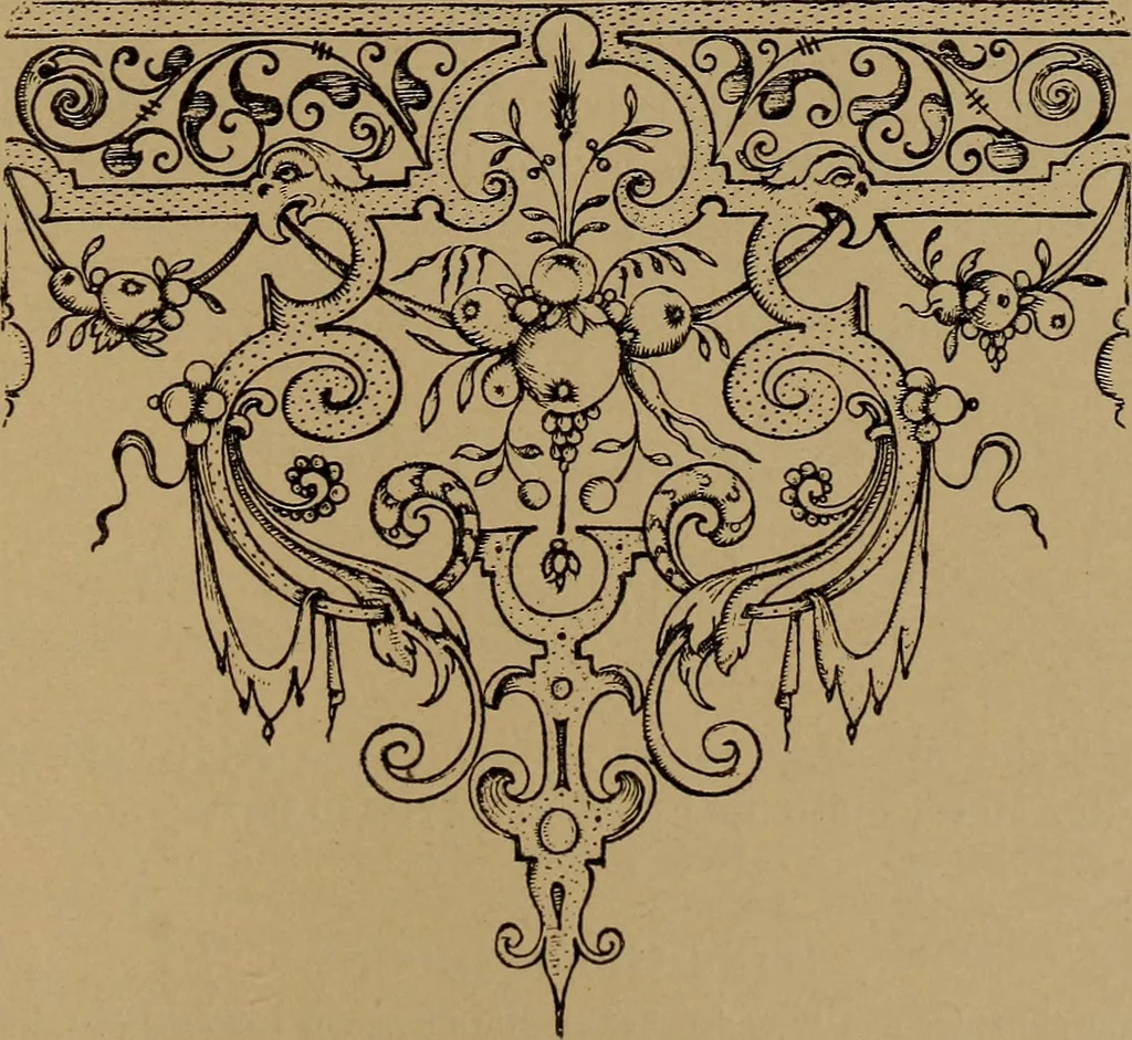 An illustration from Illustrirter Katalog der Ornamentstichsammlung des K. K. Österreich. Museums für Kunst und Industrie; Erwerbungen seit dem Jahre 1871, 1889, leaf 278