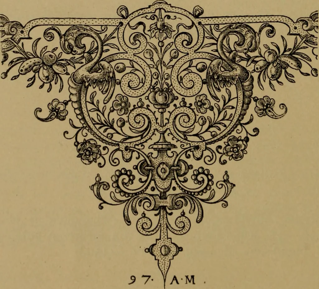 An illustration from Illustrirter Katalog der Ornamentstichsammlung des K. K. Österreich. Museums für Kunst und Industrie; Erwerbungen seit dem Jahre 1871, 1889, leaf 283