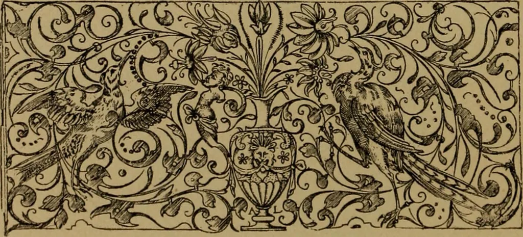 An illustration from Illustrirter Katalog der Ornamentstichsammlung des K. K. Österreich. Museums für Kunst und Industrie; Erwerbungen seit dem Jahre 1871, 1889, leaf 29