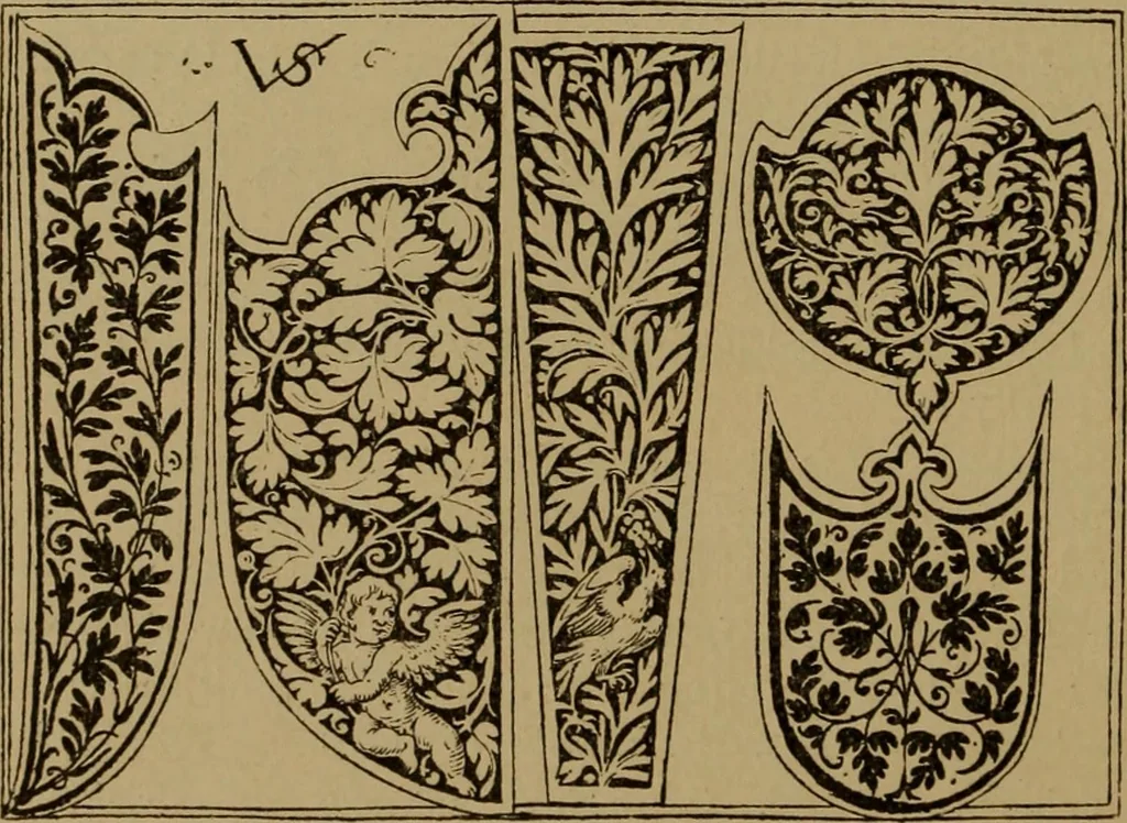 An illustration from Illustrirter Katalog der Ornamentstichsammlung des K. K. Österreich. Museums für Kunst und Industrie; Erwerbungen seit dem Jahre 1871, 1889, leaf 31
