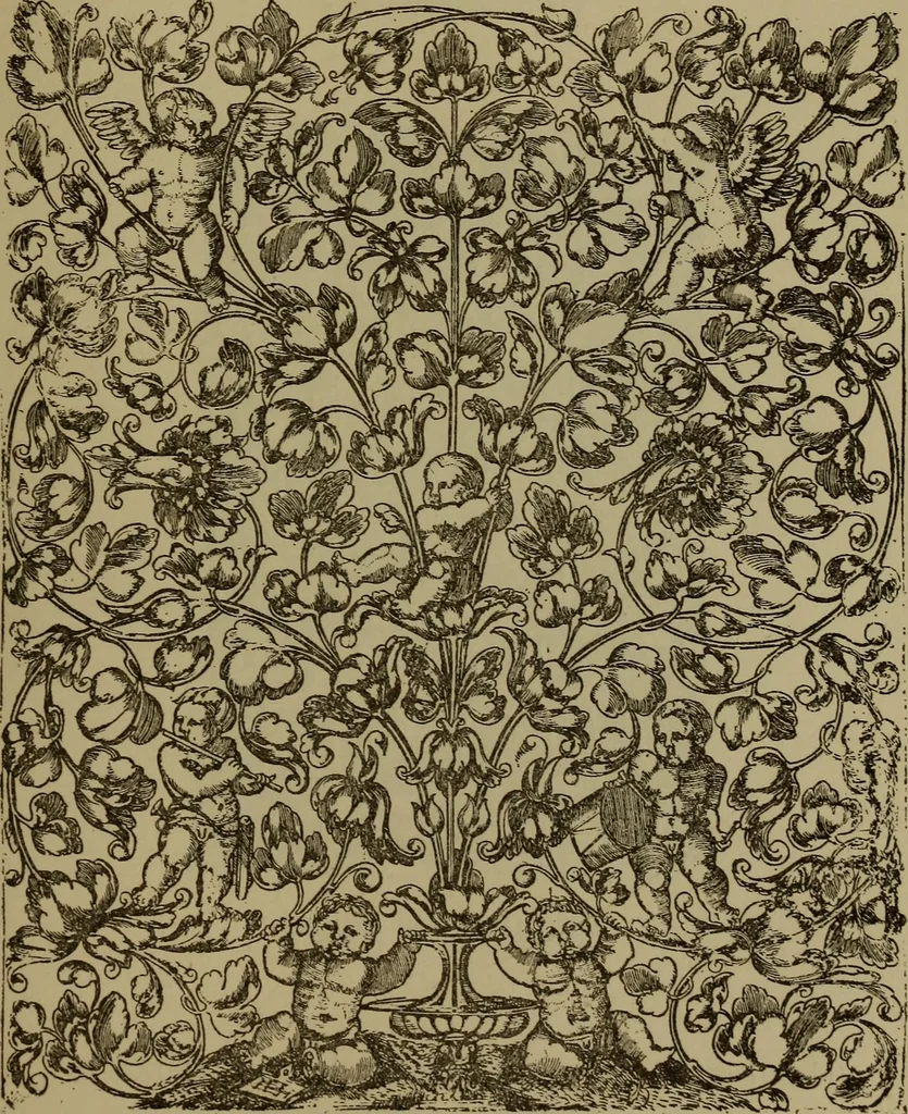 An illustration from Illustrirter Katalog der Ornamentstichsammlung des K. K. Österreich. Museums für Kunst und Industrie; Erwerbungen seit dem Jahre 1871, 1889, leaf 322