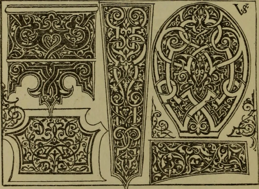 An illustration from Illustrirter Katalog der Ornamentstichsammlung des K. K. Österreich. Museums für Kunst und Industrie; Erwerbungen seit dem Jahre 1871, 1889, leaf 325