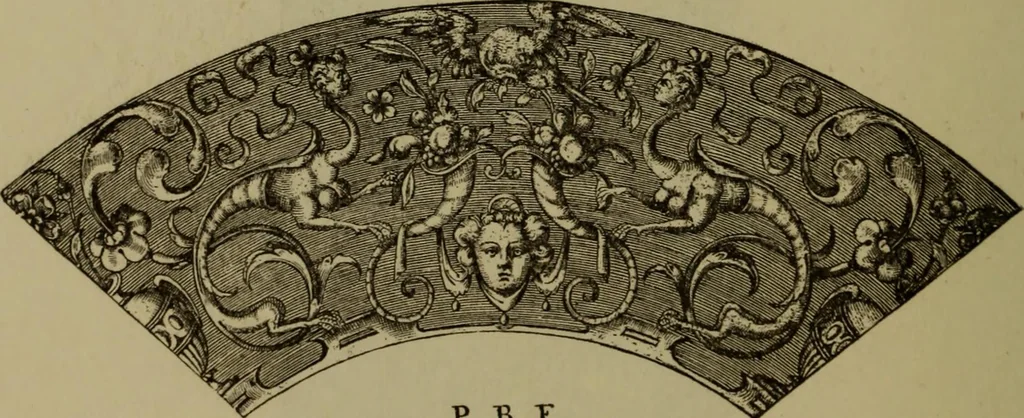 An illustration from Illustrirter Katalog der Ornamentstichsammlung des K. K. Österreich. Museums für Kunst und Industrie; Erwerbungen seit dem Jahre 1871, 1889, leaf 329