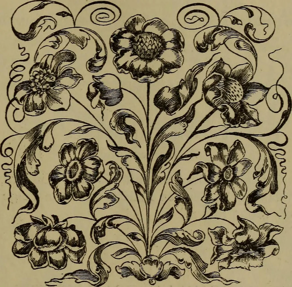 An illustration from Illustrirter Katalog der Ornamentstichsammlung des K. K. Österreich. Museums für Kunst und Industrie; Erwerbungen seit dem Jahre 1871, 1889, leaf 332
