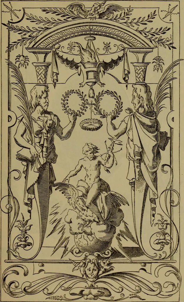 An illustration from Illustrirter Katalog der Ornamentstichsammlung des K. K. Österreich. Museums für Kunst und Industrie; Erwerbungen seit dem Jahre 1871, 1889, leaf 334