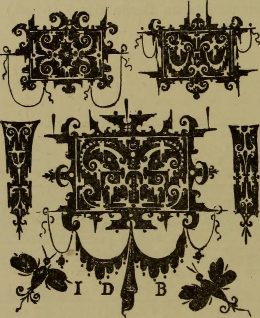 An illustration from Illustrirter Katalog der Ornamentstichsammlung des K. K. Österreich. Museums für Kunst und Industrie; Erwerbungen seit dem Jahre 1871, 1889, leaf 341