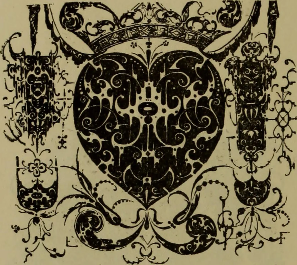 An illustration from Illustrirter Katalog der Ornamentstichsammlung des K. K. Österreich. Museums für Kunst und Industrie; Erwerbungen seit dem Jahre 1871, 1889, leaf 343