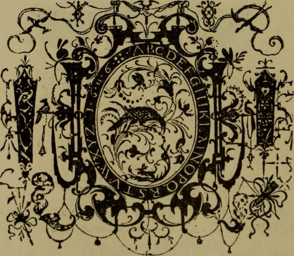An illustration from Illustrirter Katalog der Ornamentstichsammlung des K. K. Österreich. Museums für Kunst und Industrie; Erwerbungen seit dem Jahre 1871, 1889, leaf 343