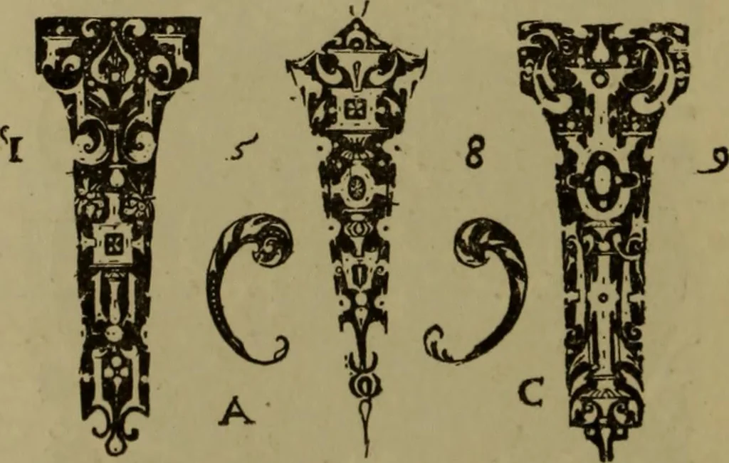 An illustration from Illustrirter Katalog der Ornamentstichsammlung des K. K. Österreich. Museums für Kunst und Industrie; Erwerbungen seit dem Jahre 1871, 1889, leaf 345