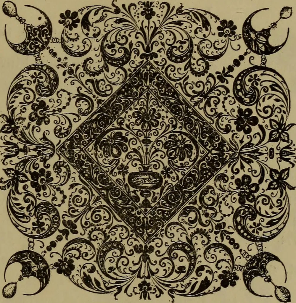 An illustration from Illustrirter Katalog der Ornamentstichsammlung des K. K. Österreich. Museums für Kunst und Industrie; Erwerbungen seit dem Jahre 1871, 1889, leaf 346