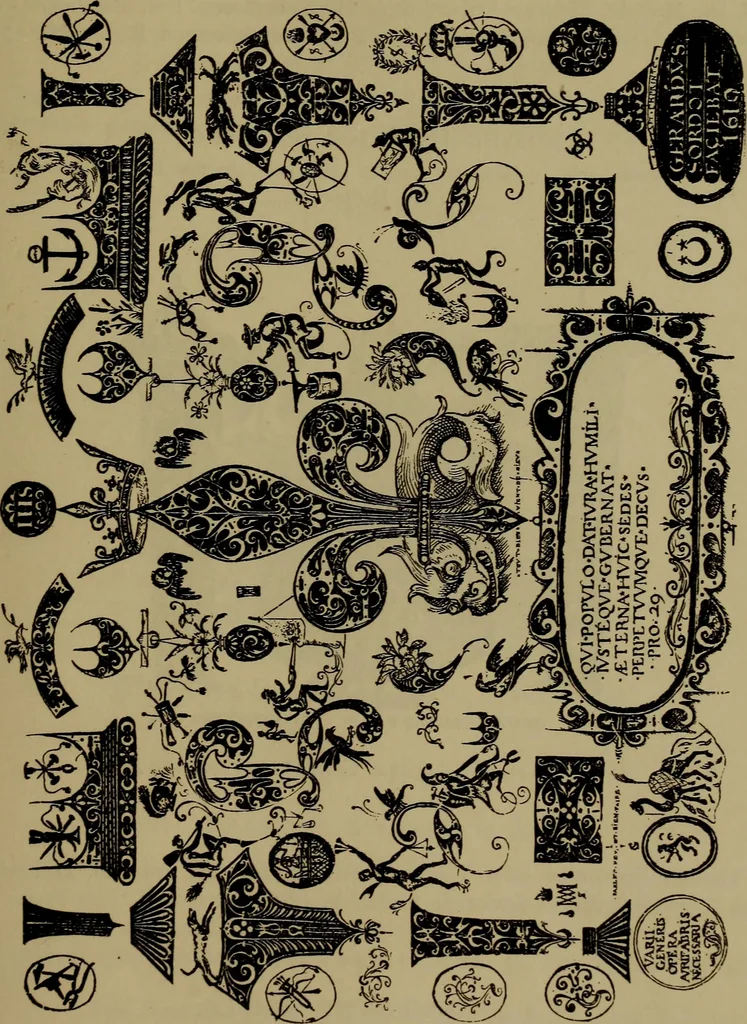 An illustration from Illustrirter Katalog der Ornamentstichsammlung des K. K. Österreich. Museums für Kunst und Industrie; Erwerbungen seit dem Jahre 1871, 1889, leaf 348