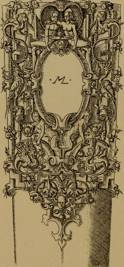 An illustration from Illustrirter Katalog der Ornamentstichsammlung des K. K. Österreich. Museums für Kunst und Industrie; Erwerbungen seit dem Jahre 1871, 1889, leaf 35