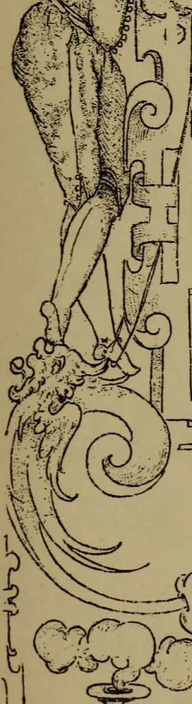 An illustration from Illustrirter Katalog der Ornamentstichsammlung des K. K. Österreich. Museums für Kunst und Industrie; Erwerbungen seit dem Jahre 1871, 1889, leaf 358