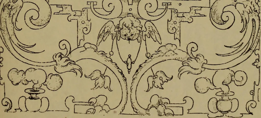 An illustration from Illustrirter Katalog der Ornamentstichsammlung des K. K. Österreich. Museums für Kunst und Industrie; Erwerbungen seit dem Jahre 1871, 1889, leaf 358
