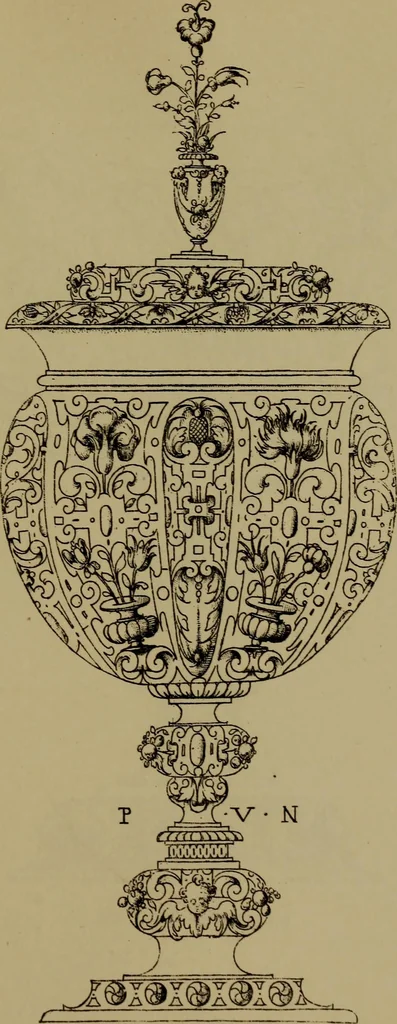 An illustration from Illustrirter Katalog der Ornamentstichsammlung des K. K. Österreich. Museums für Kunst und Industrie; Erwerbungen seit dem Jahre 1871, 1889, leaf 362