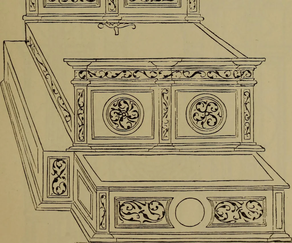 An illustration from Illustrirter Katalog der Ornamentstichsammlung des K. K. Österreich. Museums für Kunst und Industrie; Erwerbungen seit dem Jahre 1871, 1889, leaf 442