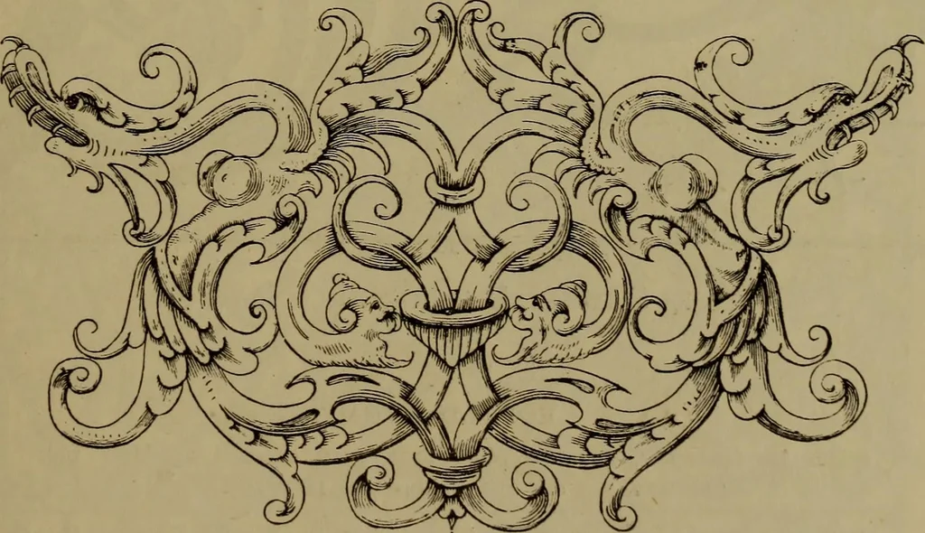 An illustration from Illustrirter Katalog der Ornamentstichsammlung des K. K. Österreich. Museums für Kunst und Industrie; Erwerbungen seit dem Jahre 1871, 1889, leaf 464