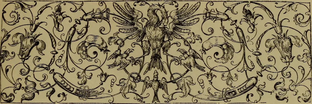 An illustration from Illustrirter Katalog der Ornamentstichsammlung des K. K. Österreich. Museums für Kunst und Industrie; Erwerbungen seit dem Jahre 1871, 1889, leaf 472