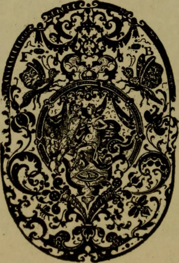 An illustration from Illustrirter Katalog der Ornamentstichsammlung des K. K. Österreich. Museums für Kunst und Industrie; Erwerbungen seit dem Jahre 1871, 1889, leaf 473