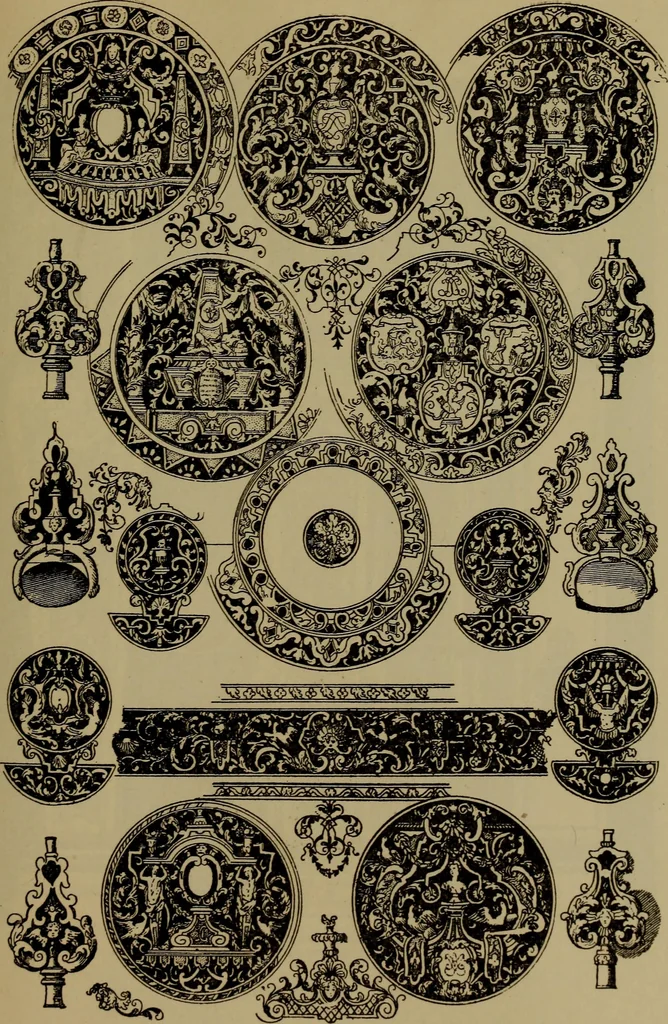 An illustration from Illustrirter Katalog der Ornamentstichsammlung des K. K. Österreich. Museums für Kunst und Industrie; Erwerbungen seit dem Jahre 1871, 1889, leaf 474