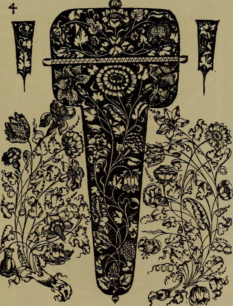 An illustration from Illustrirter Katalog der Ornamentstichsammlung des K. K. Österreich. Museums für Kunst und Industrie; Erwerbungen seit dem Jahre 1871, 1889, leaf 482