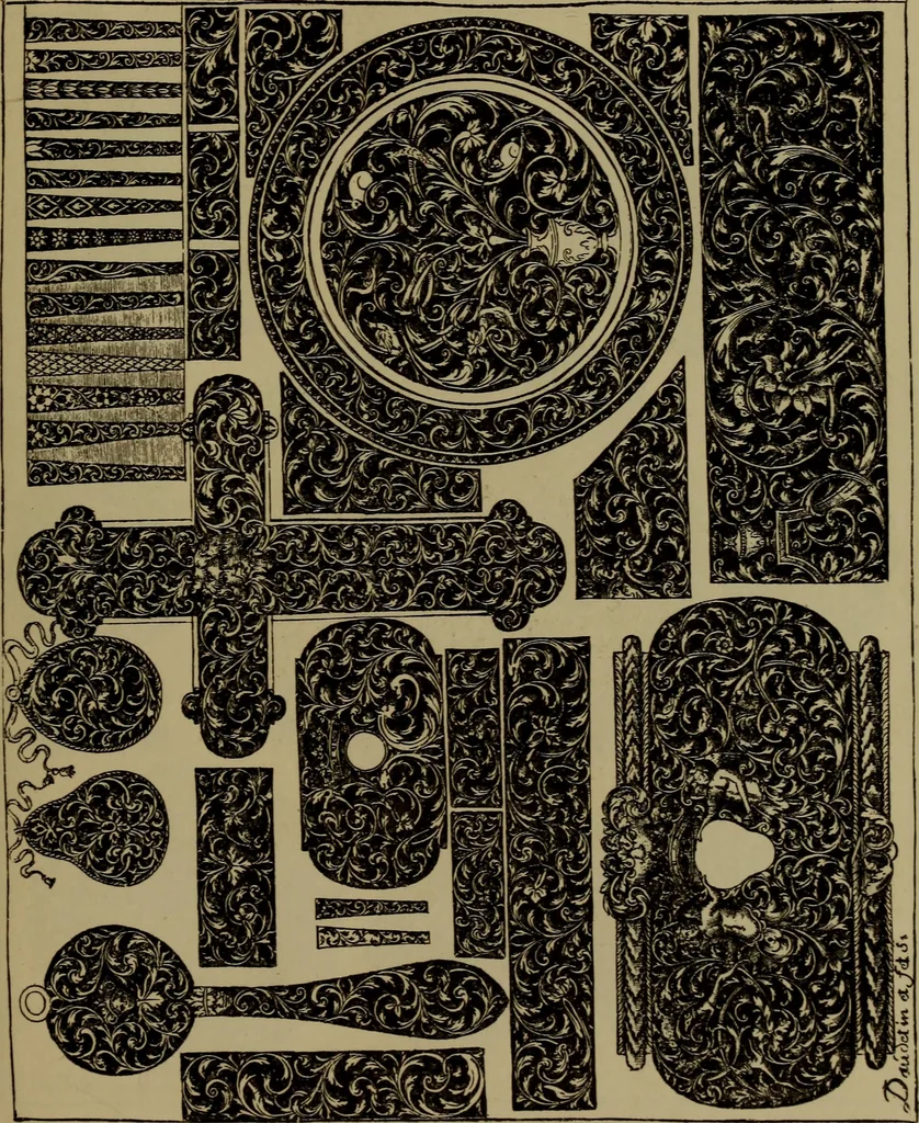 An illustration from Illustrirter Katalog der Ornamentstichsammlung des K. K. Österreich. Museums für Kunst und Industrie; Erwerbungen seit dem Jahre 1871, 1889, leaf 484