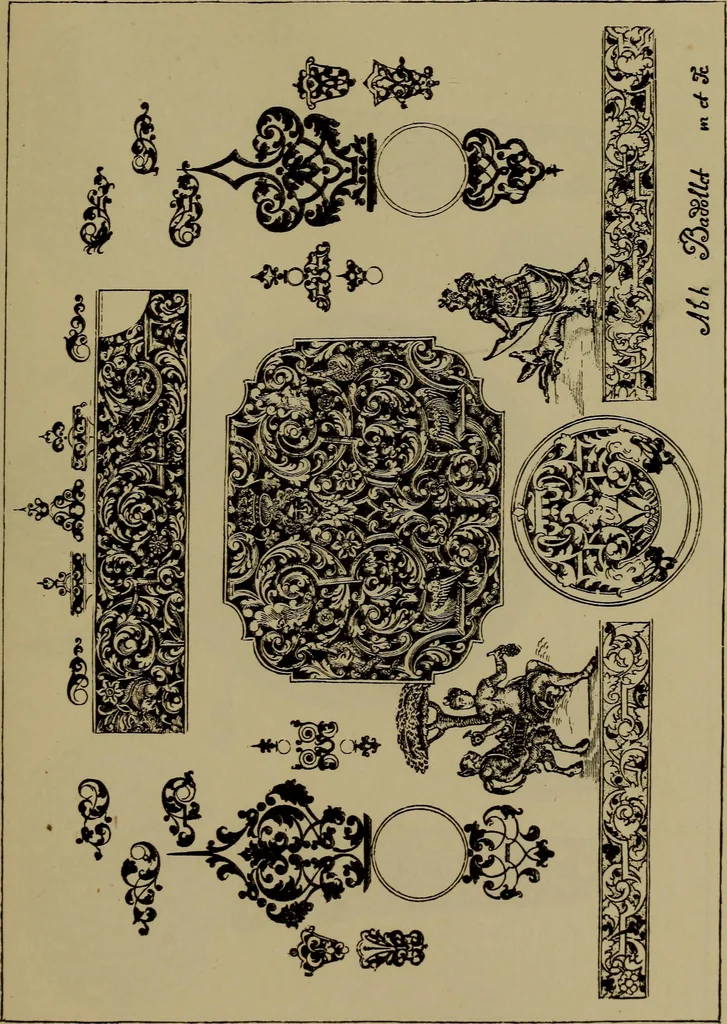 An illustration from Illustrirter Katalog der Ornamentstichsammlung des K. K. Österreich. Museums für Kunst und Industrie; Erwerbungen seit dem Jahre 1871, 1889, leaf 488