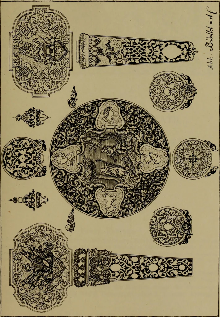An illustration from Illustrirter Katalog der Ornamentstichsammlung des K. K. Österreich. Museums für Kunst und Industrie; Erwerbungen seit dem Jahre 1871, 1889, leaf 490