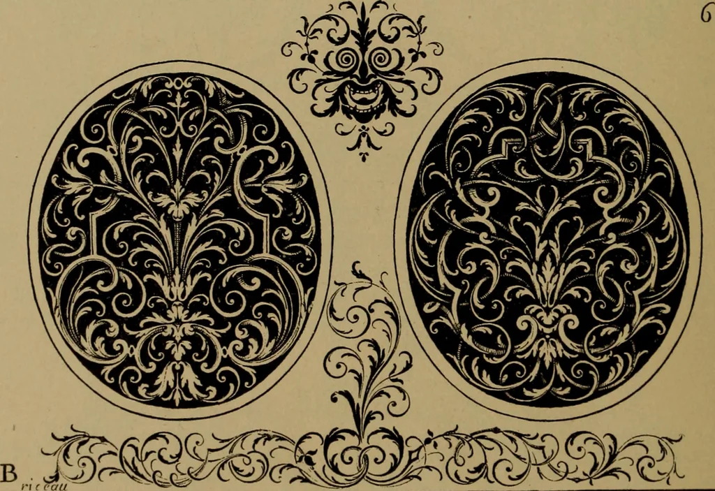 An illustration from Illustrirter Katalog der Ornamentstichsammlung des K. K. Österreich. Museums für Kunst und Industrie; Erwerbungen seit dem Jahre 1871, 1889, leaf 53