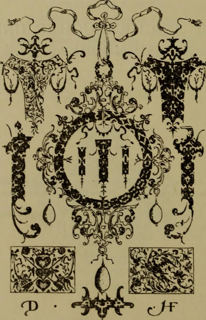 An illustration from Illustrirter Katalog der Ornamentstichsammlung des K. K. Österreich. Museums für Kunst und Industrie; Erwerbungen seit dem Jahre 1871, 1889, leaf 545