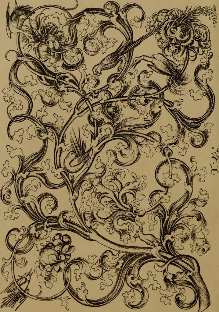 An illustration from Illustrirter Katalog der Ornamentstichsammlung des K. K. Österreich. Museums für Kunst und Industrie; Erwerbungen seit dem Jahre 1871, 1889, leaf 7