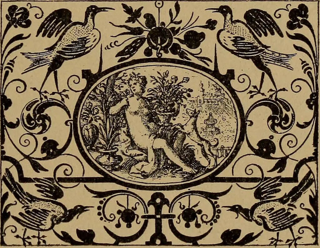 An illustration from Illustrirter Katalog der Ornamentstichsammlung des K. K. Österreich. Museums für Kunst und Industrie; Erwerbungen seit dem Jahre 1871, 1889, leaf 70