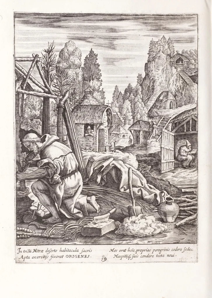 An illustration from Illustrium anachoretarum elogia, siue, Religiosi viri musaeum, 1625, leaf 114