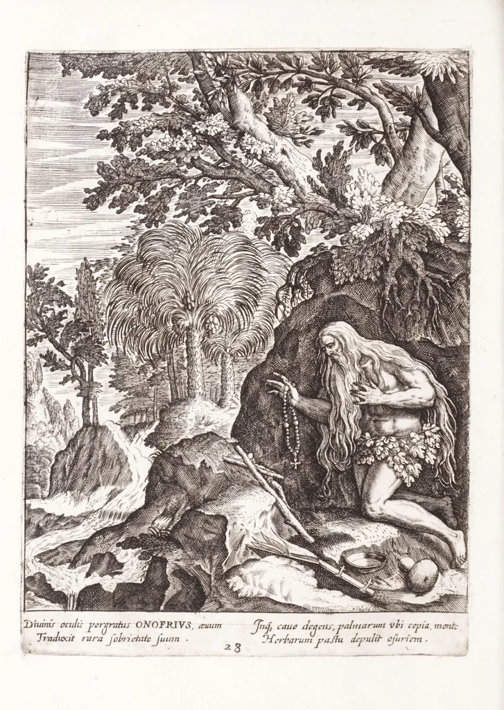 An illustration from Illustrium anachoretarum elogia, siue, Religiosi viri musaeum, 1625, leaf 156
