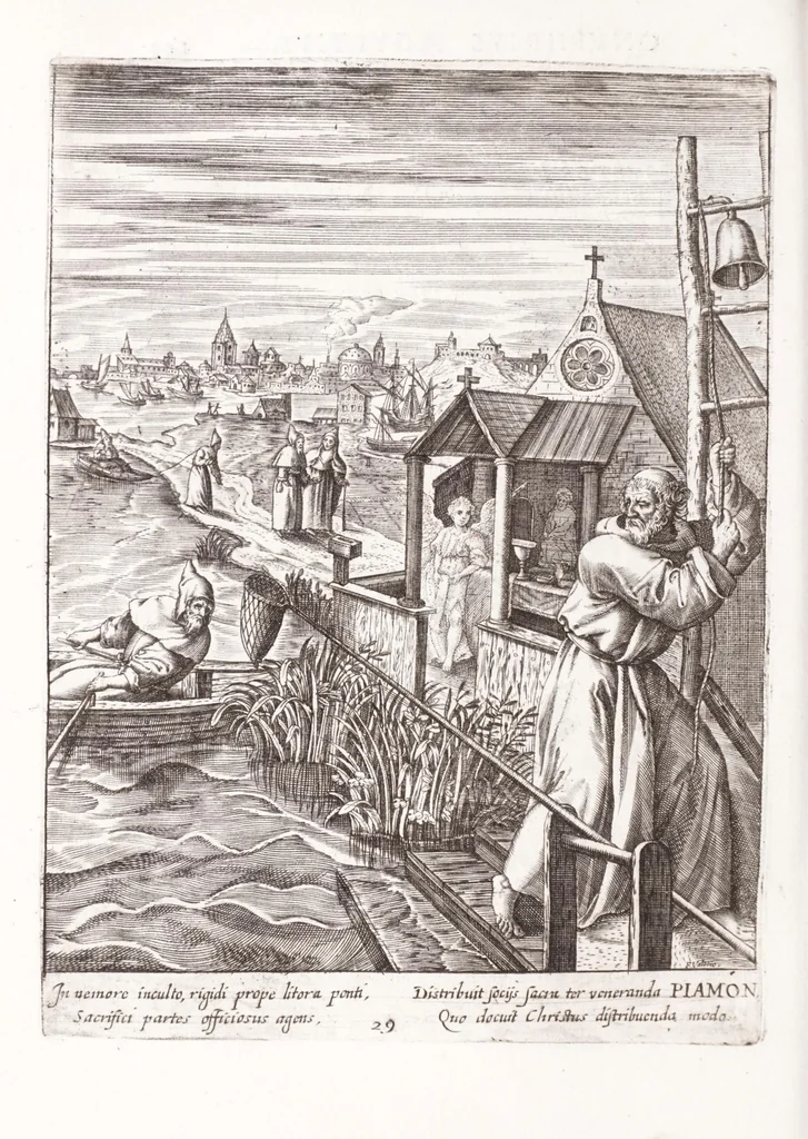 An illustration from Illustrium anachoretarum elogia, siue, Religiosi viri musaeum, 1625, leaf 162