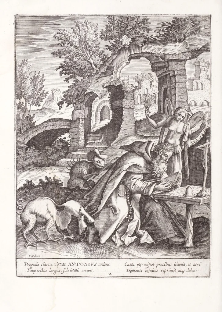 An illustration from Illustrium anachoretarum elogia, siue, Religiosi viri musaeum, 1625, leaf 30
