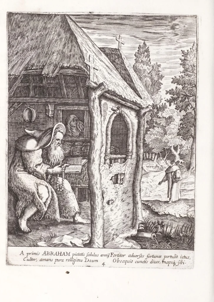 An illustration from Illustrium anachoretarum elogia, siue, Religiosi viri musaeum, 1625, leaf 42