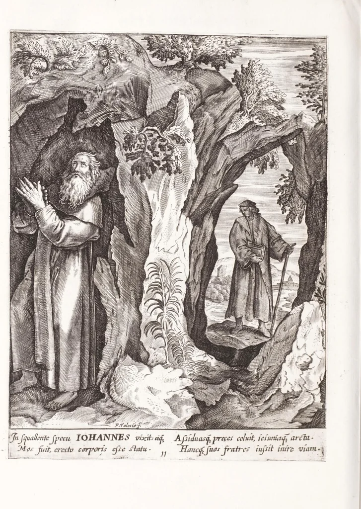 An illustration from Illustrium anachoretarum elogia, siue, Religiosi viri musaeum, 1625, leaf 80